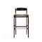 Manhattan Comfort Klismos Barstool in Camel and Dark Walnut (Set of 2) 2-BS014-CL - alternate 5